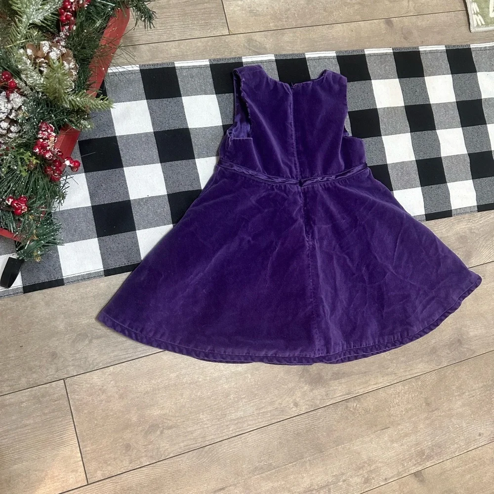 Vintage 90s Toddler Girl Purple Velvet Dress Children’s Place 3T Formal Holiday